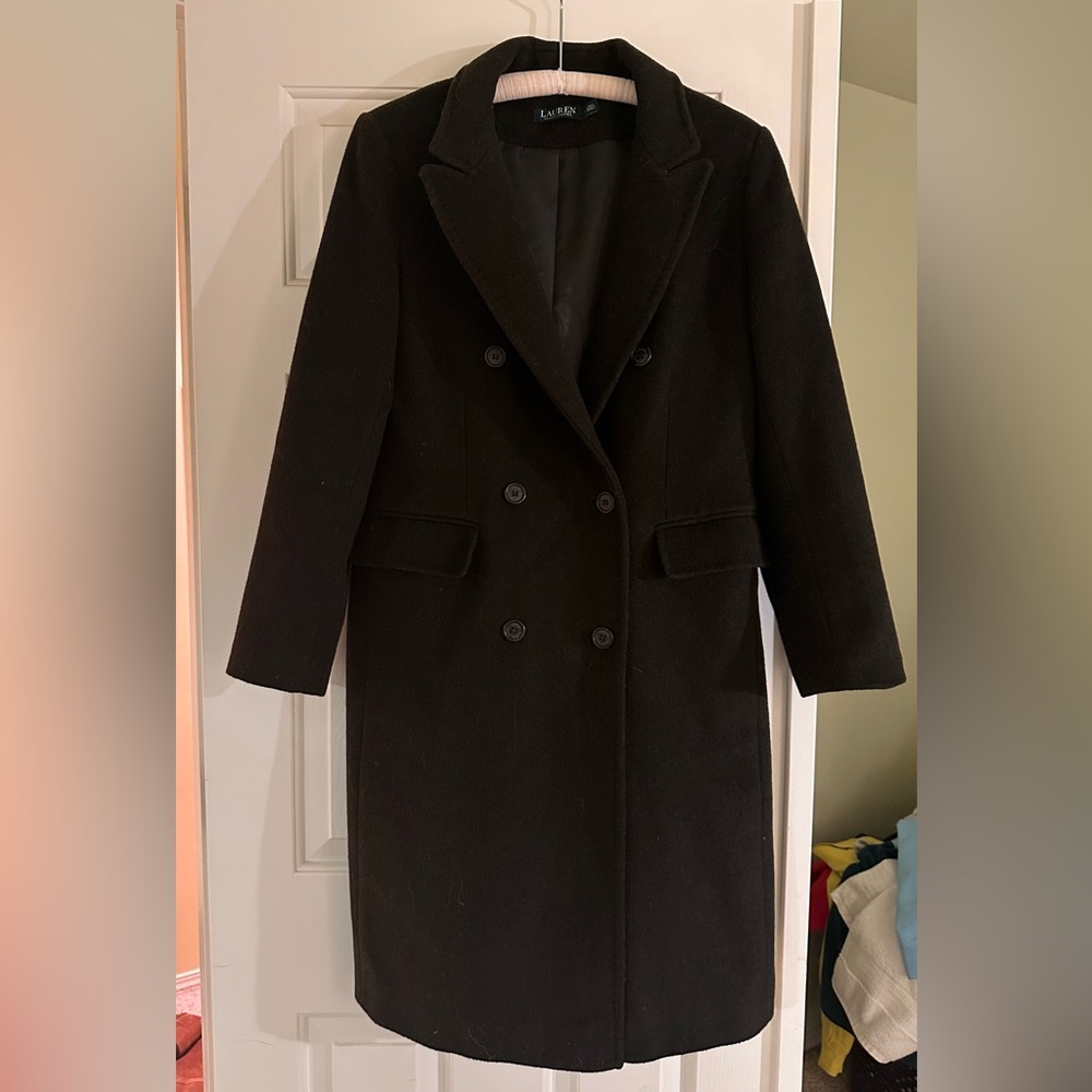 Ralph Lauren Military Green Double-Breasted Coat